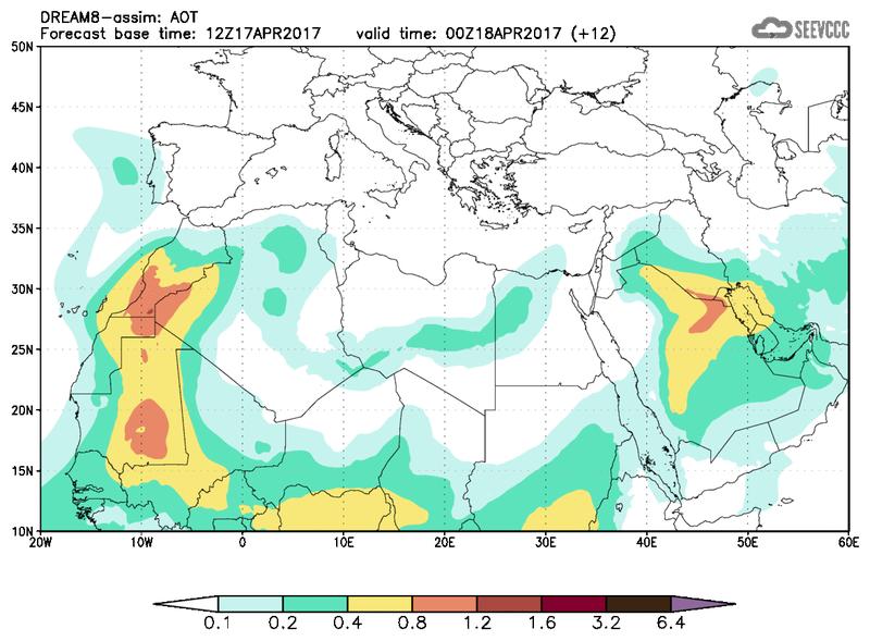 Aerosol optical depth at T00