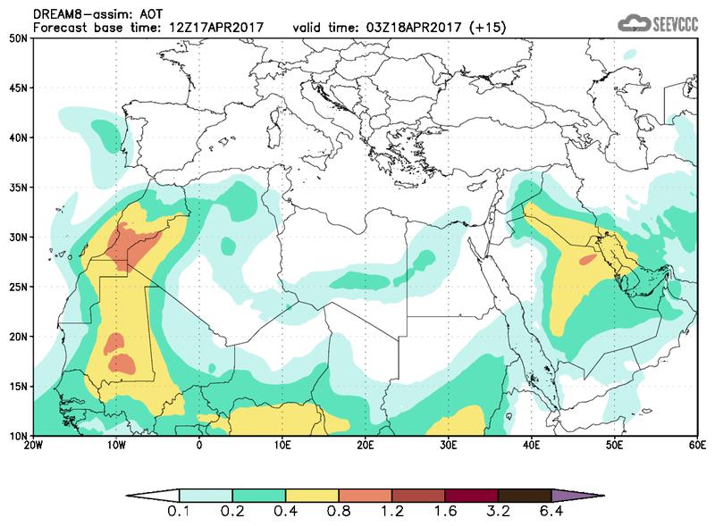 Aerosol optical depth at T03