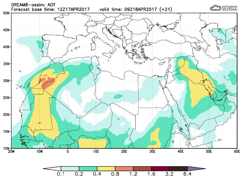 Aerosol optical depth at T09