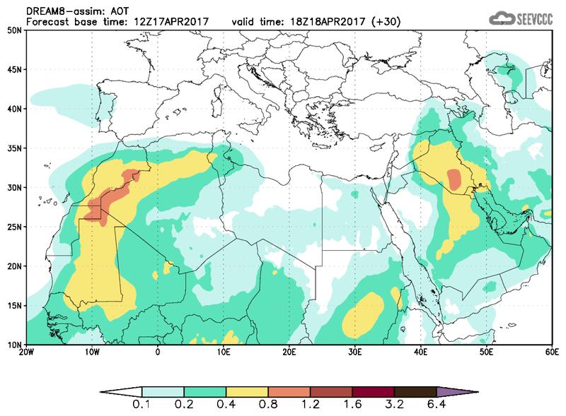 Aerosol optical depth at T18