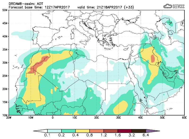 Aerosol optical depth at T21