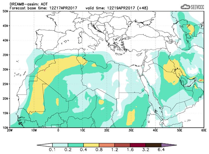 Aerosol optical depth at T36