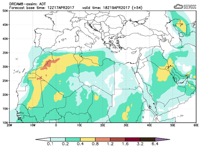 Aerosol optical depth at T42