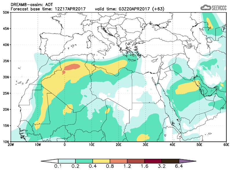 Aerosol optical depth at T51