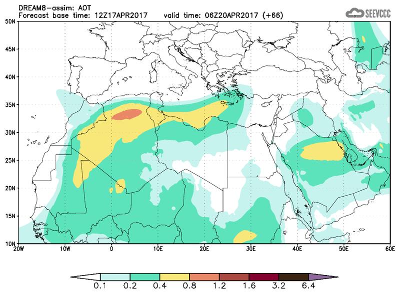 Aerosol optical depth at T54