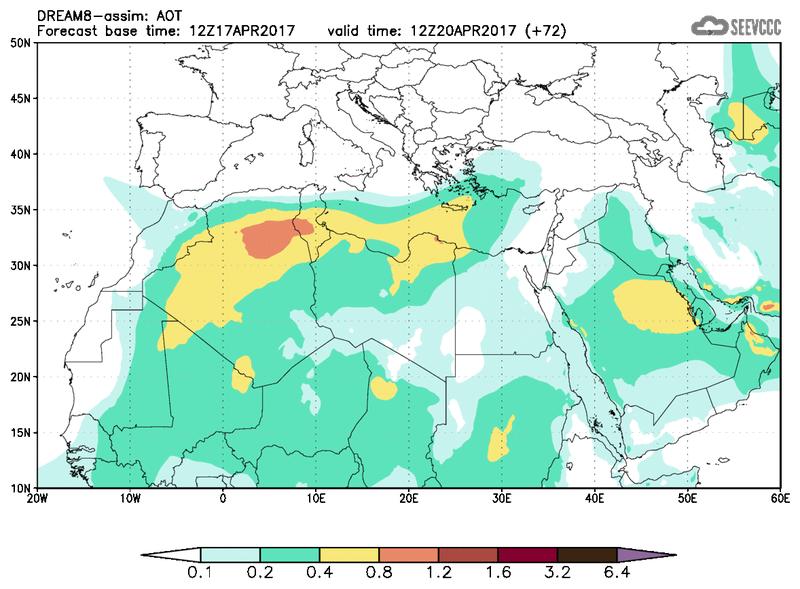 Aerosol optical depth at T60