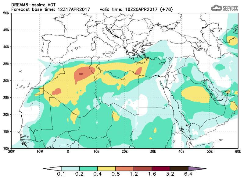 Aerosol optical depth at T66