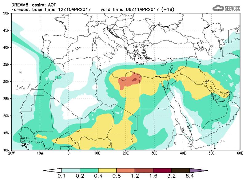 Aerosol optical depth at T06