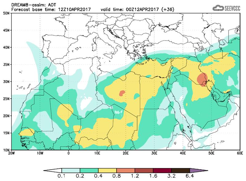 Aerosol optical depth at T24