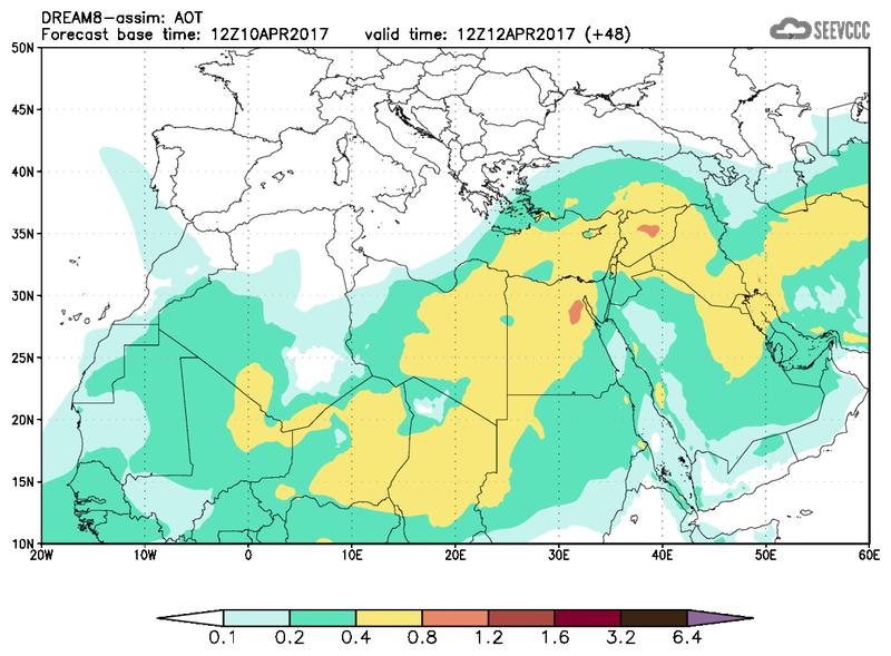 Aerosol optical depth at T36