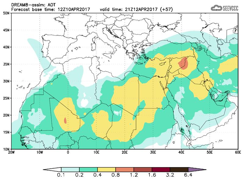 Aerosol optical depth at T45