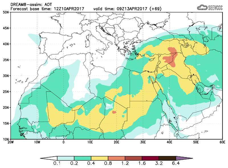 Aerosol optical depth at T57