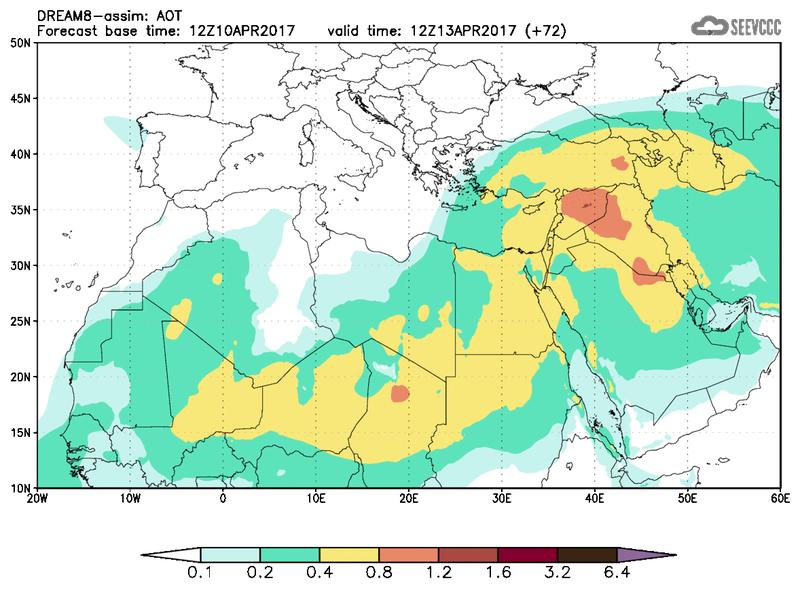 Aerosol optical depth at T60