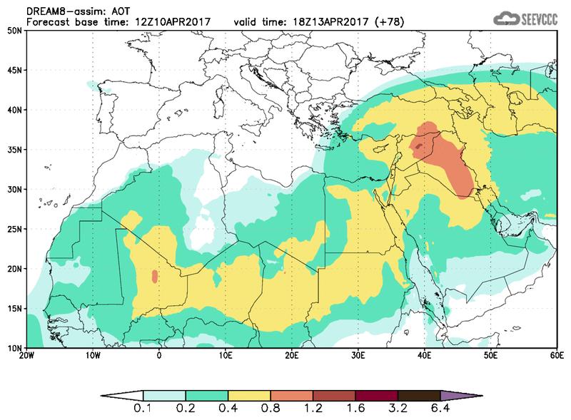 Aerosol optical depth at T66