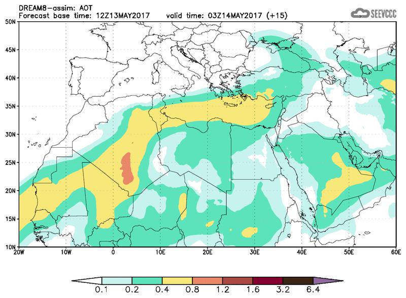 Aerosol optical depth at T03