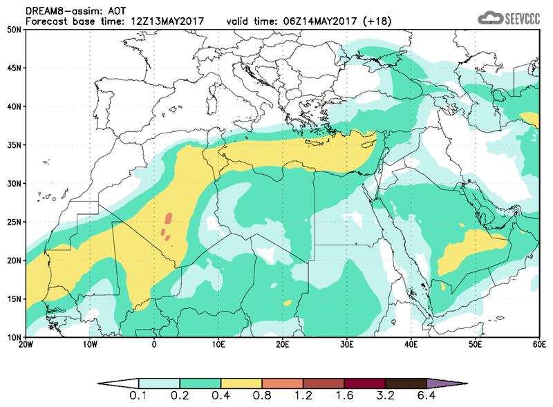 Aerosol optical depth at T06