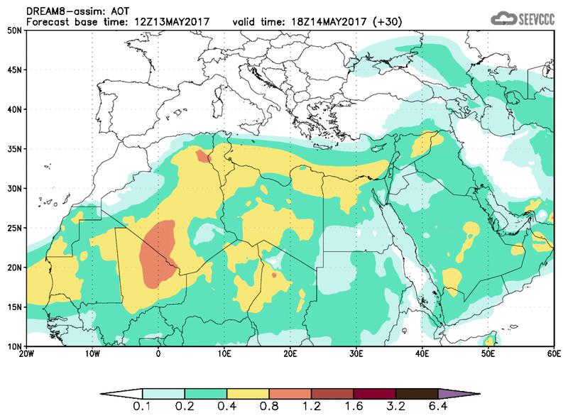 Aerosol optical depth at T18