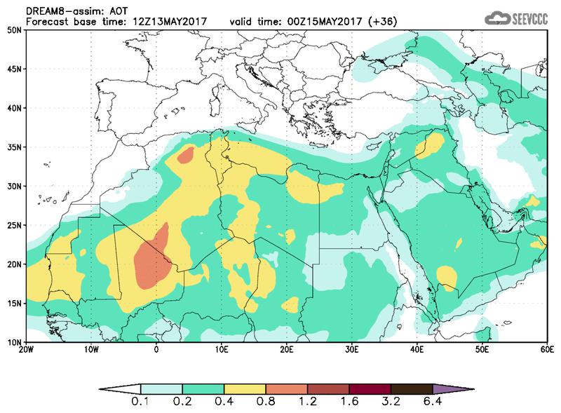 Aerosol optical depth at T24