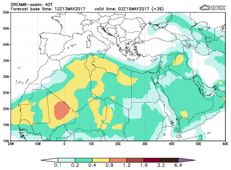 Aerosol optical depth at T27