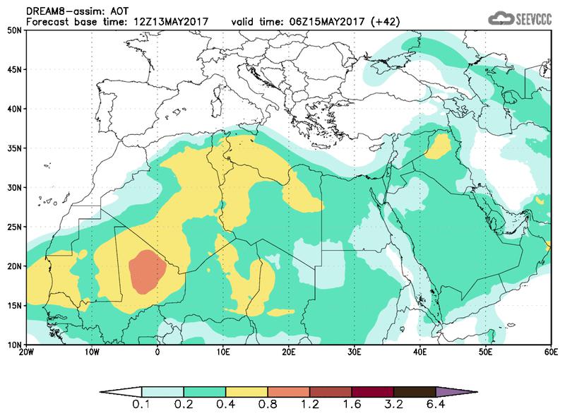 Aerosol optical depth at T30