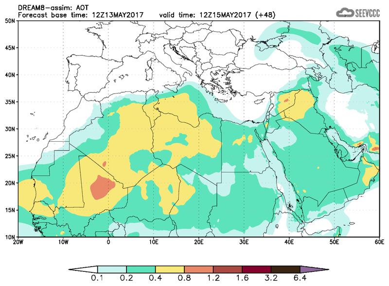 Aerosol optical depth at T36