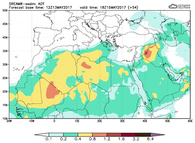 Aerosol optical depth at T42