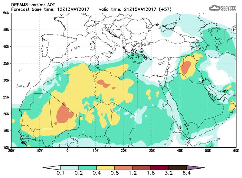 Aerosol optical depth at T45