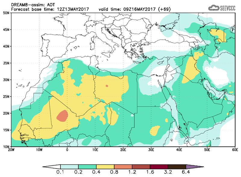 Aerosol optical depth at T57