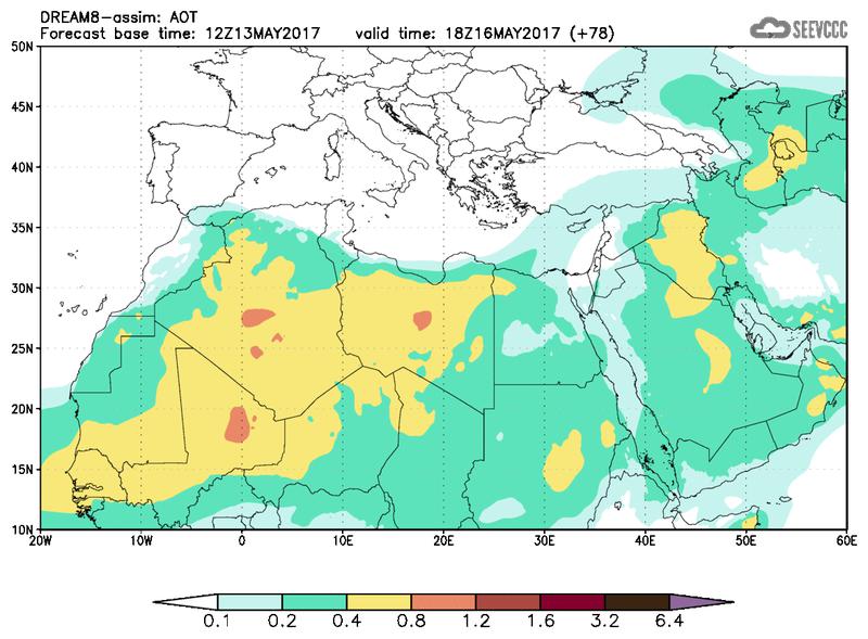 Aerosol optical depth at T66