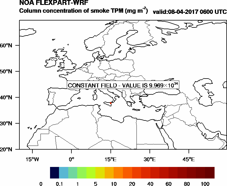 Column concentration of smoke TPM - 2017-04-08 06:00