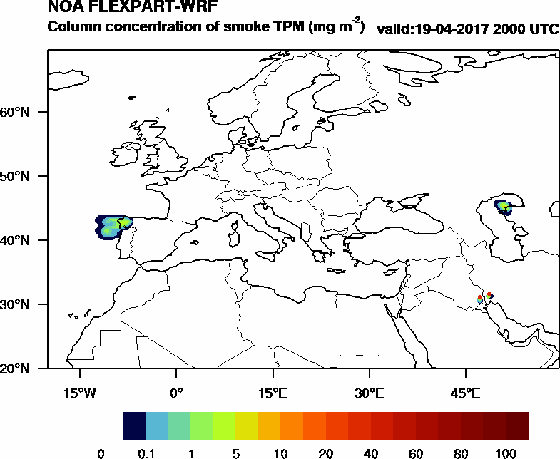 Column concentration of smoke TPM - 2017-04-19 20:00