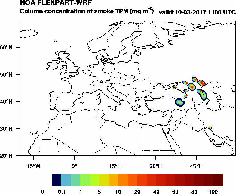 Column concentration of smoke TPM - 2017-03-10 11:00