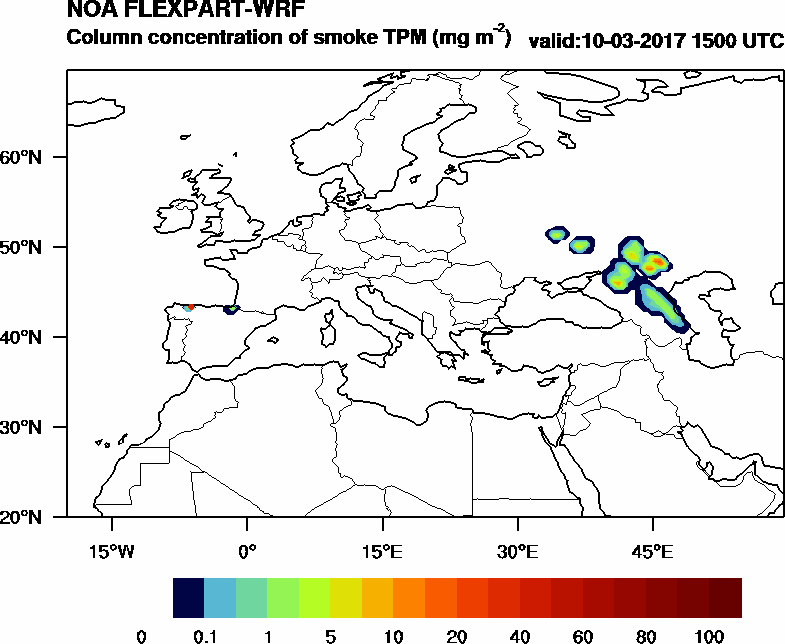 Column concentration of smoke TPM - 2017-03-10 15:00