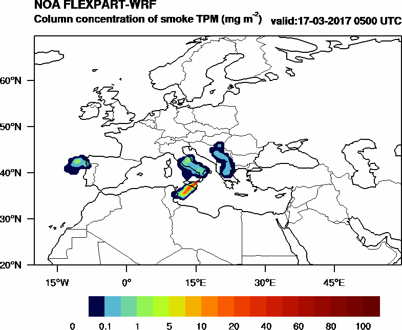 Column concentration of smoke TPM - 2017-03-17 05:00