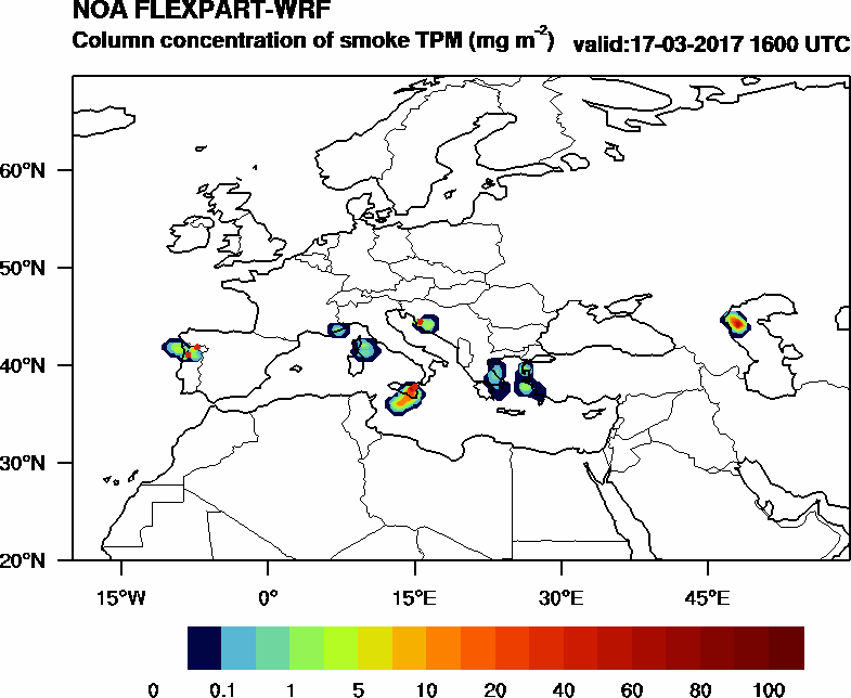 Column concentration of smoke TPM - 2017-03-17 16:00