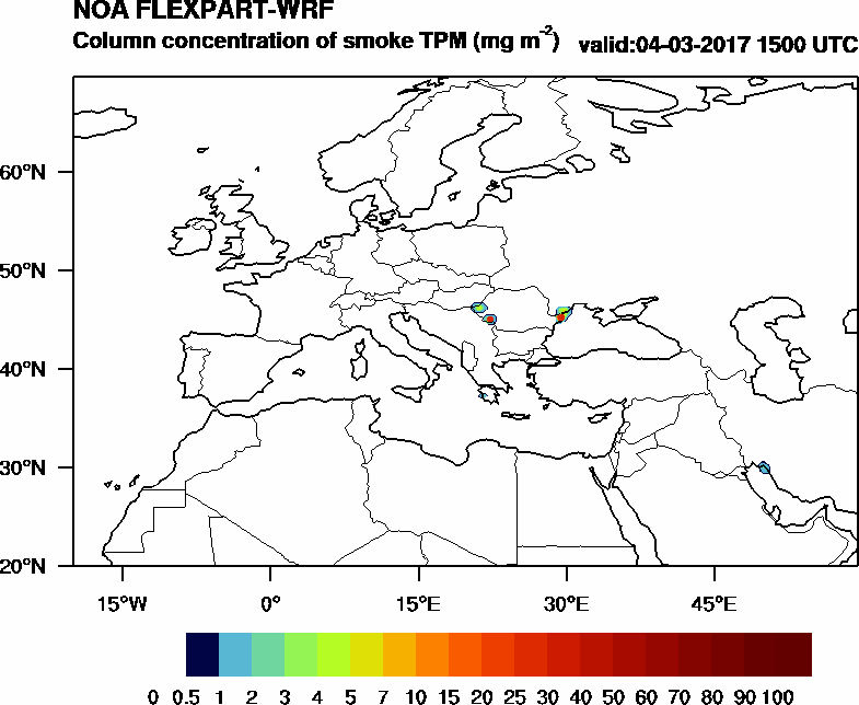 Column concentration of smoke TPM - 2017-03-04 15:00