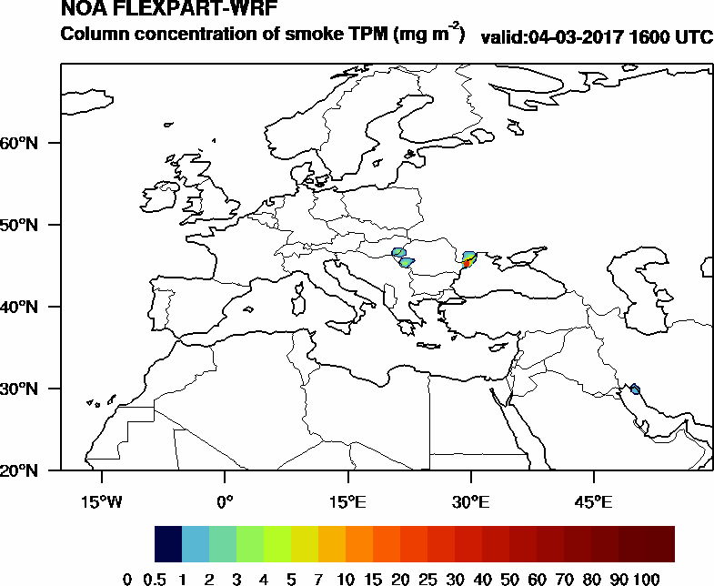 Column concentration of smoke TPM - 2017-03-04 16:00
