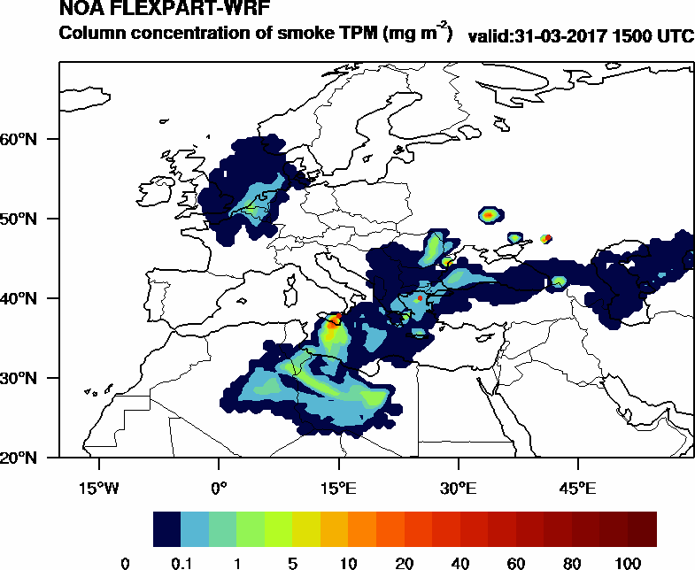 Column concentration of smoke TPM - 2017-03-31 15:00
