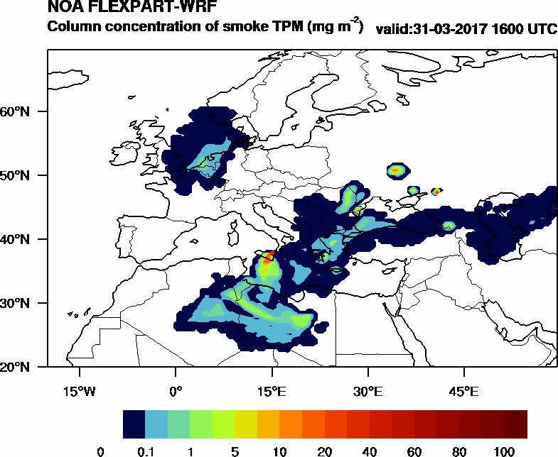 Column concentration of smoke TPM - 2017-03-31 16:00
