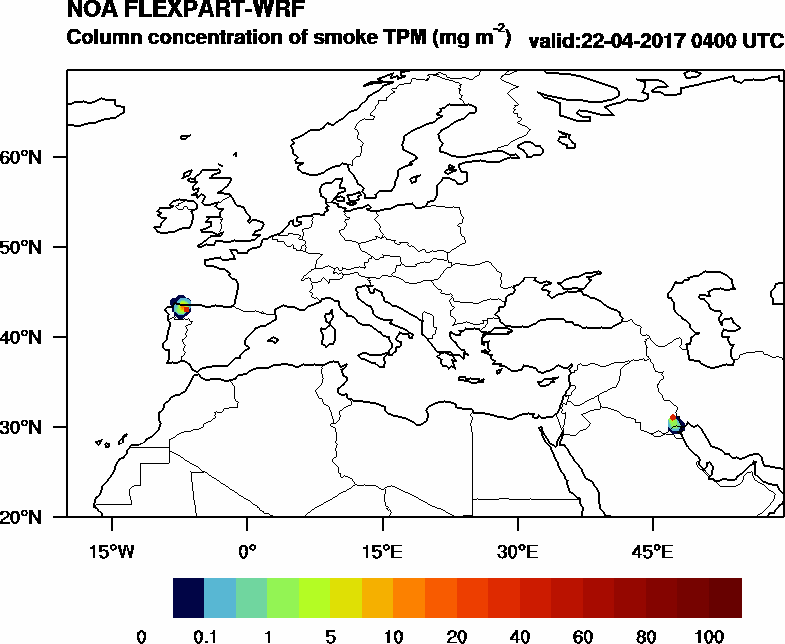 Column concentration of smoke TPM - 2017-04-22 04:00