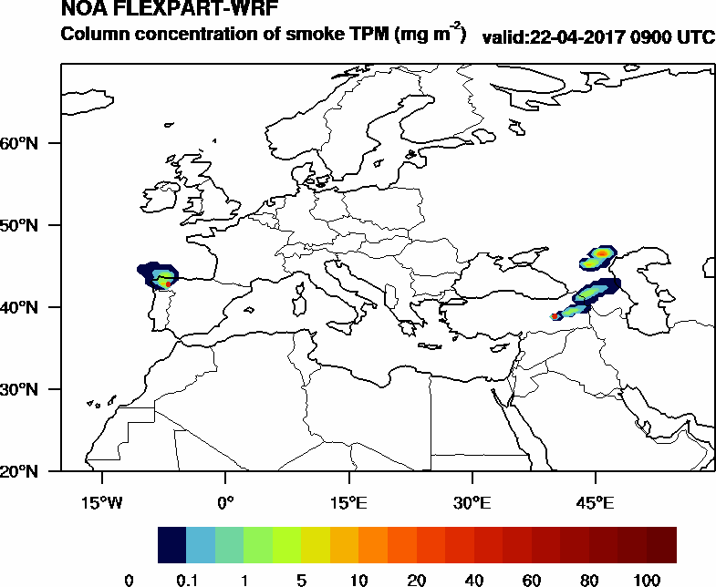 Column concentration of smoke TPM - 2017-04-22 09:00