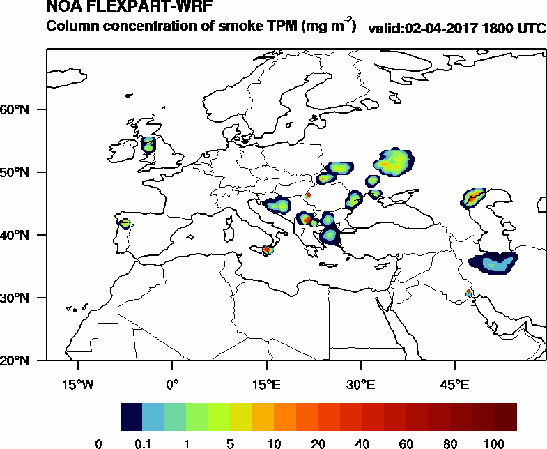 Column concentration of smoke TPM - 2017-04-02 18:00