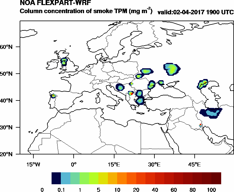 Column concentration of smoke TPM - 2017-04-02 19:00