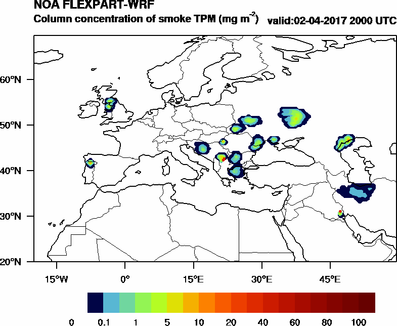 Column concentration of smoke TPM - 2017-04-02 20:00
