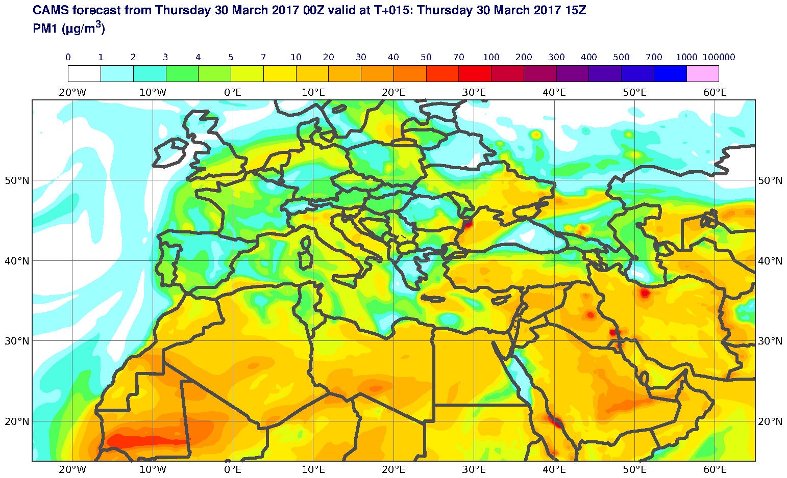 PM1 (μg/m3) valid at T15 - 2017-03-30 15:00