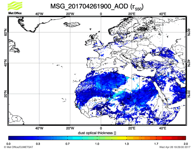 Aerosol Optical Depth - 2017-04-26 19:00