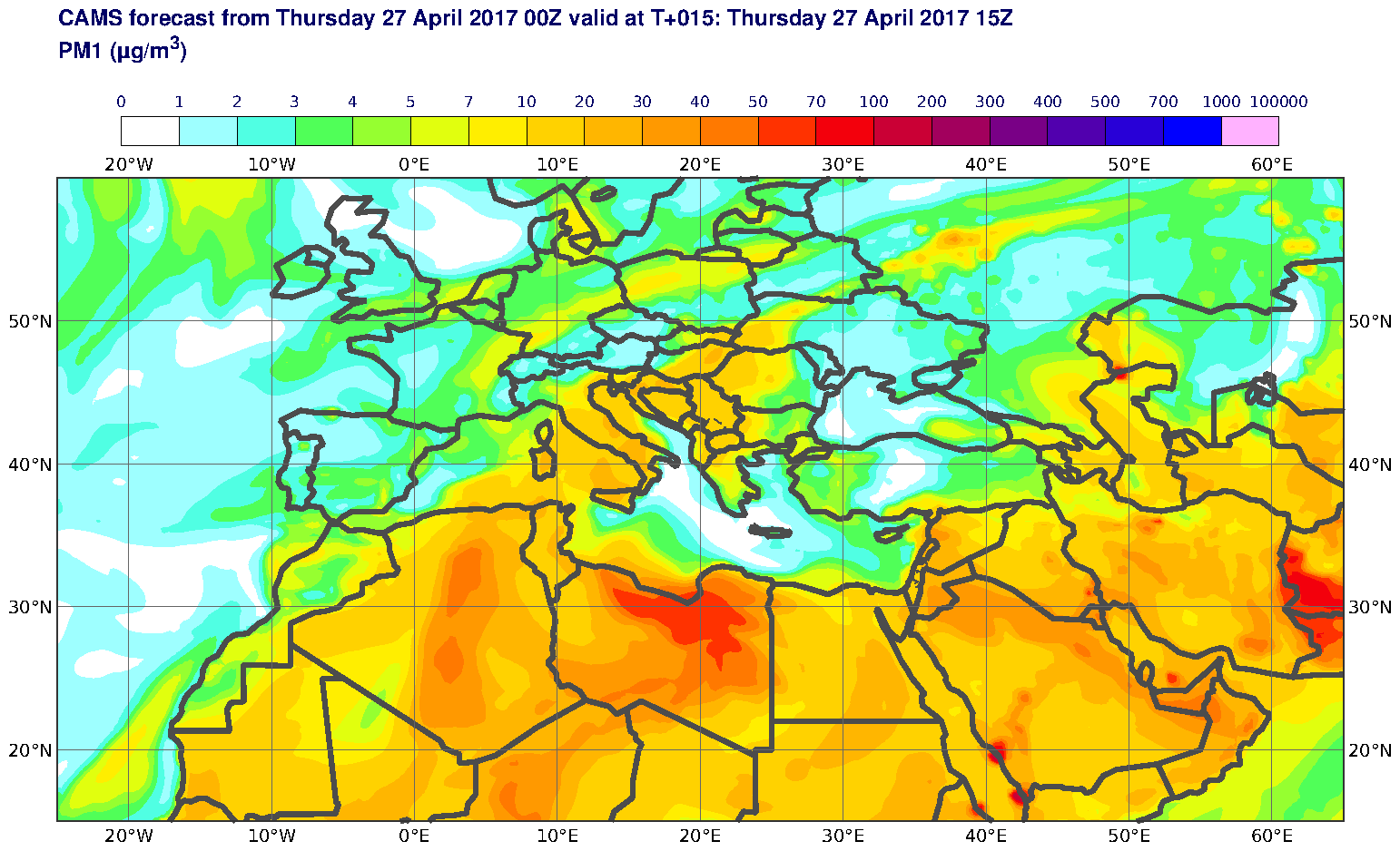 PM1 (μg/m3) valid at T15 - 2017-04-27 15:00