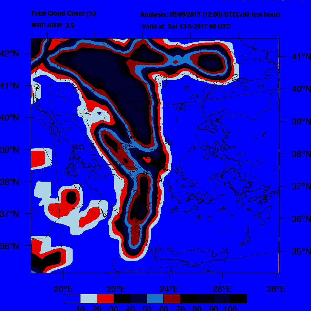 6h Accumulated Precipitation (mm) and msl press (mb) - 2017-05-14 00:00