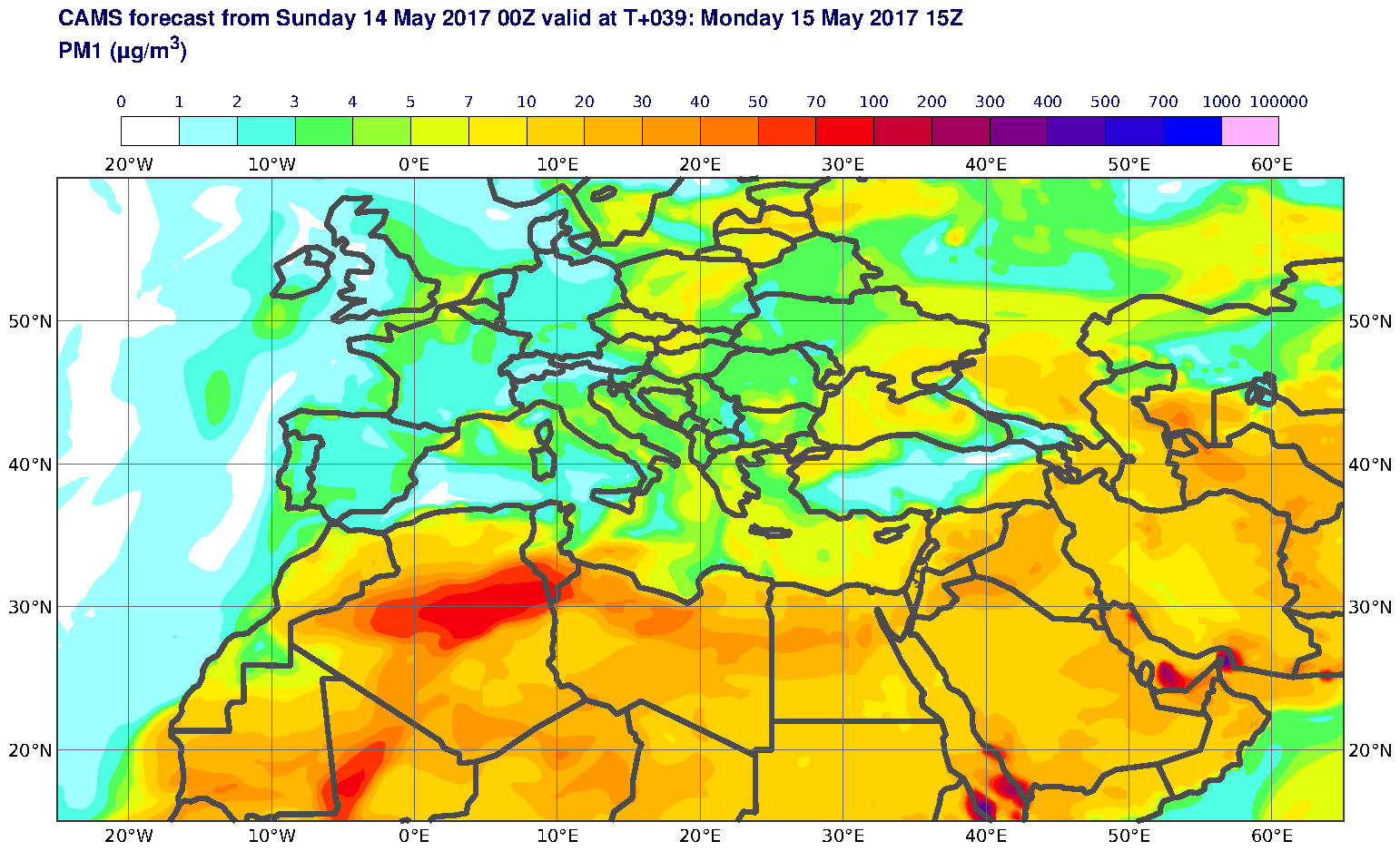 PM1 (μg/m3) valid at T39 - 2017-05-15 15:00