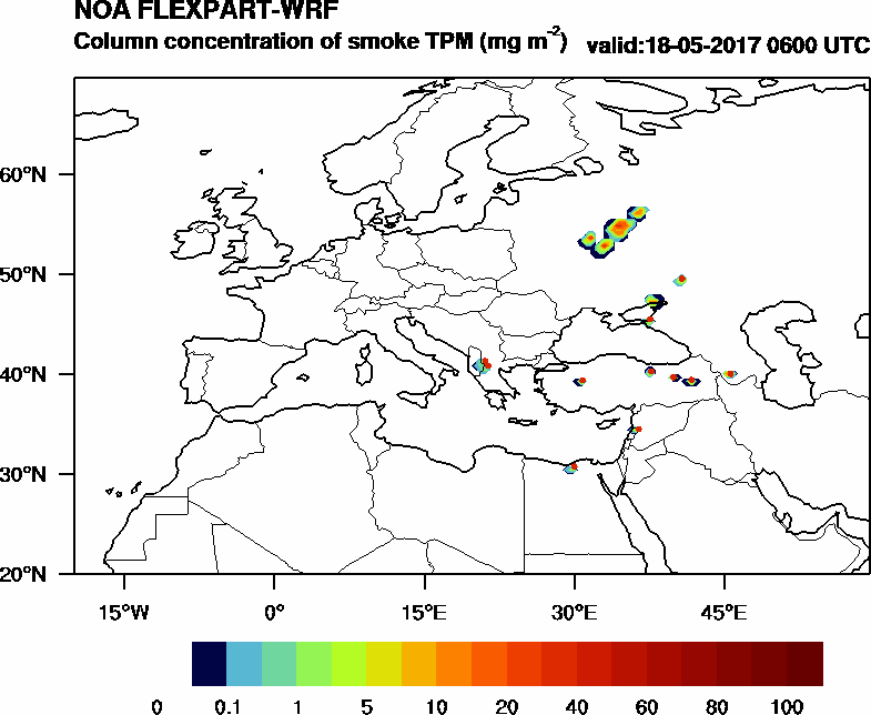 Column concentration of smoke TPM - 2017-05-18 06:00